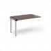 Connex add on unit single 1200mm x 800mm - silver frame, walnut top CO128-AB-S-W