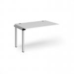 Connex add on unit single 1200mm x 800mm - silver frame, white top CO128-AB-S-WH