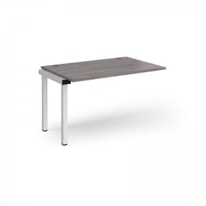 Connex add on unit single 1200mm x 800mm - white frame, grey oak top