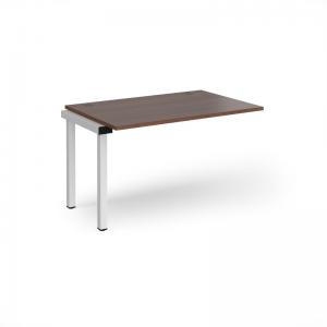 Connex add on unit single 1200mm x 800mm - white frame, walnut top
