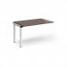 Connex add on unit single 1200mm x 800mm - white frame, walnut top CO128-AB-WH-W