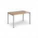 Connex starter unit single 1200mm x 800mm - silver frame, beech top CO128-SB-S-B