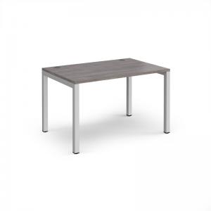 Connex starter unit single 1200mm x 800mm - silver frame, grey oak top