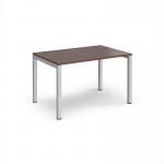 Connex starter unit single 1200mm x 800mm - silver frame, walnut top CO128-SB-S-W