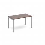 Connex starter unit single 1200mm x 800mm - silver frame and walnut top