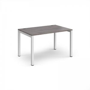Connex starter unit single 1200mm x 800mm - white frame, grey oak top