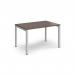 Connex single desk 1200mm x 800mm - silver frame, walnut top CO128-S-W
