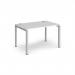 Connex single desk 1200mm x 800mm - silver frame, white top CO128-S-WH