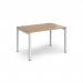 Connex single desk 1200mm x 800mm - white frame, beech top CO128-WH-B