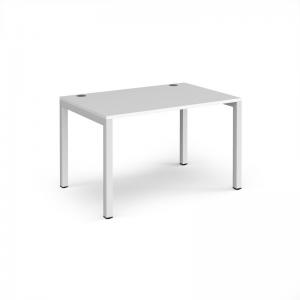 Connex single desk 1200mm x 800mm - white frame, white top CO128-WH-WH