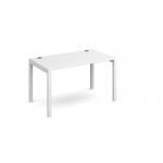 Connex single desk 1200mm x 800mm - white frame and white top