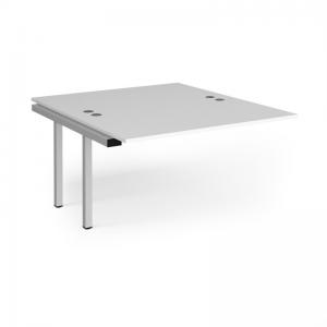 Connex add on units back to back 1400mm x 1600mm - silver frame, white