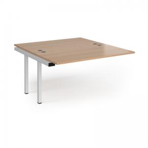 Connex add on units back to back 1400mm x 1600mm - white frame, beech