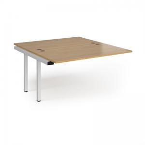 Connex add on units back to back 1400mm x 1600mm - white frame, oak