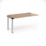 Connex add on unit single 1400mm x 800mm - silver frame, beech top CO148-AB-S-B