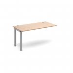 Connex add on unit single 1400mm x 800mm - silver frame, beech top CO148-AB-S-B