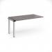 Connex add on unit single 1400mm x 800mm - silver frame, grey oak top CO148-AB-S-GO