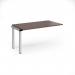 Connex add on unit single 1400mm x 800mm - silver frame, walnut top CO148-AB-S-W
