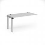 Connex add on unit single 1400mm x 800mm - silver frame, white top CO148-AB-S-WH
