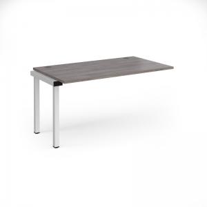 Connex add on unit single 1400mm x 800mm - white frame, grey oak top
