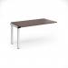 Connex add on unit single 1400mm x 800mm - white frame, walnut top CO148-AB-WH-W