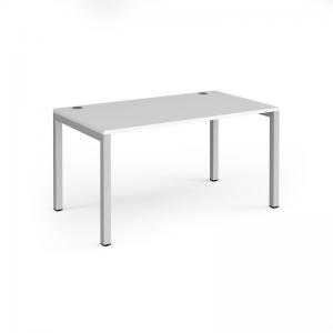 Connex starter unit single 1400mm x 800mm - silver frame, white top