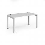 Connex starter unit single 1400mm x 800mm - white frame, white top CO148-SB-WH-WH