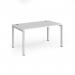 Connex starter unit single 1400mm x 800mm - white frame, white top CO148-SB-WH-WH