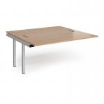 Connex add on units back to back 1600mm x 1600mm - silver frame, beech top CO1616-AB-S-B