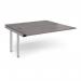 Connex add on units back to back 1600mm x 1600mm - silver frame, grey oak top CO1616-AB-S-GO