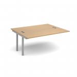 Connex add on units back to back 1600mm x 1600mm - silver frame, oak top CO1616-AB-S-O
