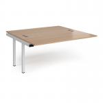 Connex add on units back to back 1600mm x 1600mm - white frame, beech top CO1616-AB-WH-B