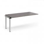 Connex add on unit single 1600mm x 800mm - silver frame and grey oak top