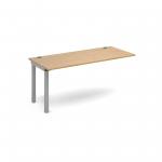 Connex add on unit single 1600mm x 800mm - silver frame and oak top