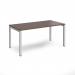 Connex starter unit single 1600mm x 800mm - silver frame, walnut top CO168-SB-S-W