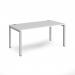 Connex single desk 1600mm x 800mm - silver frame, white top CO168-S-WH