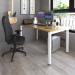 Connex single desk 1600mm x 800mm - white frame, beech top CO168-WH-B