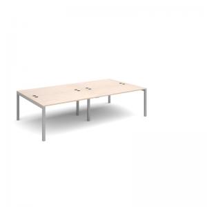 Connex double back to back desks 2800mm x 1600mm - silver frame and