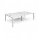 Connex double back to back desks 2800mm x 1600mm - white frame, white top CO2816-WH-WH