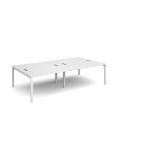Connex double back to back desks 2800mm x 1600mm - white frame, white top CO2816-WH-WH