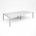 Connex double back to back desks 3200mm x 1600mm - silver frame, white top CO3216-S-WH