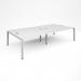 Connex double back to back desks 3200mm x 1600mm - white frame, white top CO3216-WH-WH