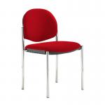 Coda multi purpose stackable conference chair with no arms - Panama Red COD100H-YS079
