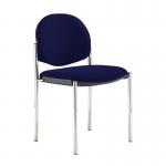 Coda multi purpose stackable conference chair with no arms - Ocean Blue