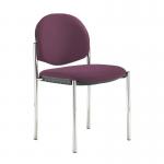 Coda multi purpose stackable conference chair with no arms - Bridgetown Purple COD100H-YS102