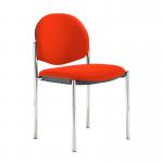 Coda multi purpose stackable conference chair with no arms - Tortuga Orange