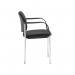 Coda multi purpose chair, with arms, black fabric COD101H-BLK