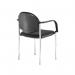 Coda multi purpose chair, with arms, black fabric COD101H-BLK