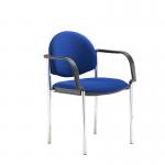 Coda multi purpose chair, with arms, blue fabric COD101H-BLU