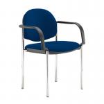 Coda multi purpose stackable conference chair with fixed arms - Curacao Blue